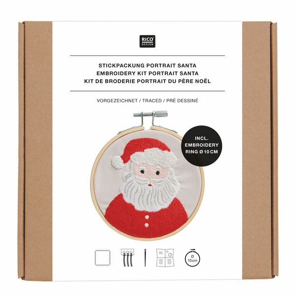 Produktbild: Stickpackung Vorgezeichnet, Portrait Santa