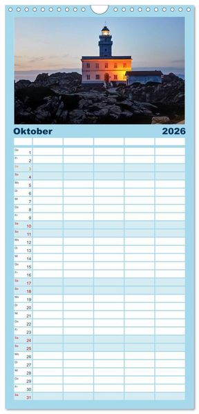Produktbild: Familienplaner 2026 - Sardinien - Der Norden mit 5 Spalten (Wandkalender, 21 x 45 cm) CALVENDO