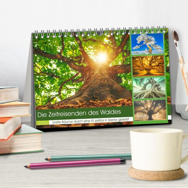 Produktbild: Die Zeitreisenden des Waldes (Tischkalender 2026 DIN A5 quer), CALVENDO Monatskalender