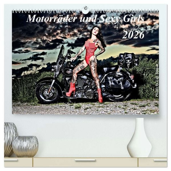 Produktbild: Motorr&auml;der und Sexy Girls (hochwertiger Premium Wandkalender 2026 DIN A2 quer), Kunstdruck in Hochglanz