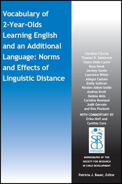 Produktbild: Vocabulary of 2-Year-Olds Learning English and an Additional Language: Norms and Effects of Linguistic Distance