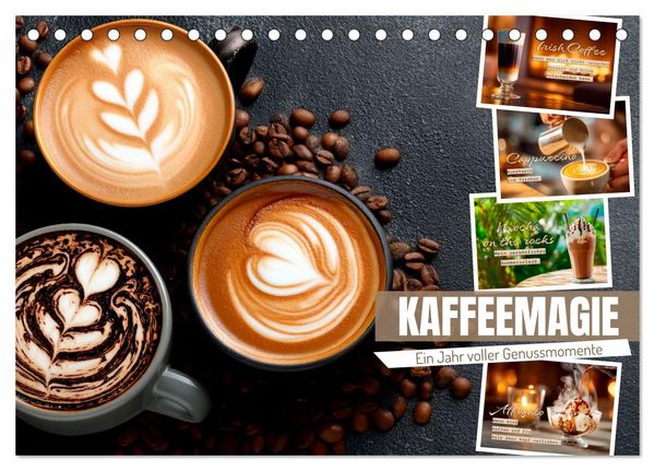 Produktbild: Kaffeemagie - Ein Jahr voller Genussmomente (Tischkalender 2026 DIN A5 quer), CALVENDO Monatskalender