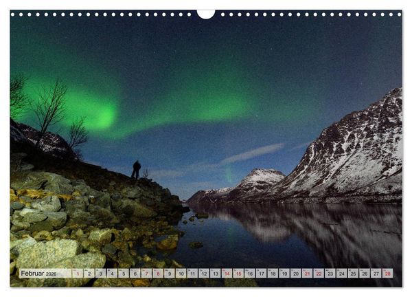 Produktbild: Aurora Borealis: Polarlichter in Norwegen (Wandkalender 2026 DIN A3 quer), CALVENDO Monatskalender