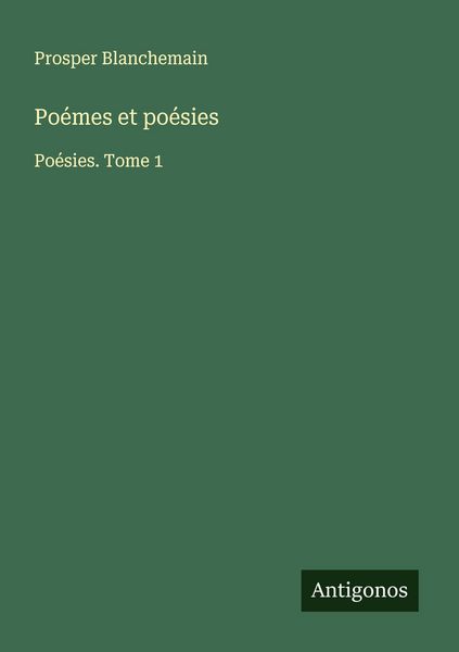 Produktbild: Po&eacute;mes et po&eacute;sies