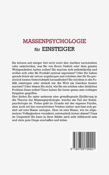 Produktbild: Massenpsychologie f&uuml;r Einsteiger