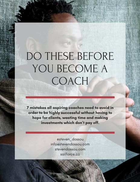 Produktbild: Do These Before You Become A Coach