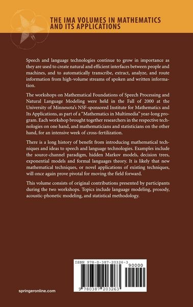 Produktbild: Mathematical Foundations of Speech and Language Processing