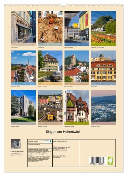 Produktbild: Singen am Hohentwiel (hochwertiger Premium Wandkalender 2026 DIN A2 hoch), Kunstdruck in Hochglanz