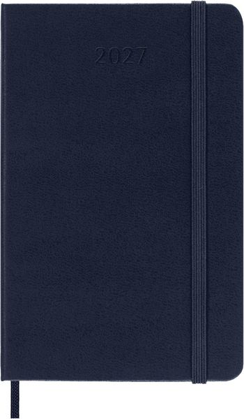 Produktbild: Moleskine 12 Monate Wochen Notizkalender 2027, Pocket/A6, 1 Wo = 1 Seite, rechts linierte Seite, Fester Einband, Saphir