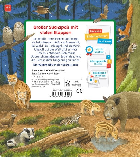 Produktbild: Mein Sachen suchen Wimmelbuch: Tiere und ihre Kinder