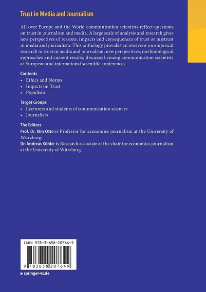 Produktbild: Trust in Media and Journalism