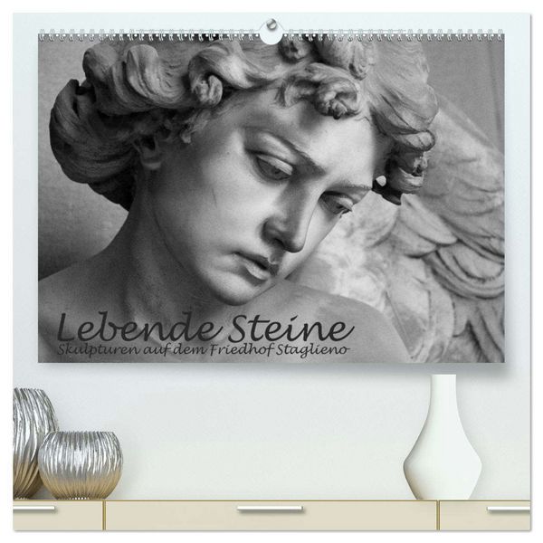 Produktbild: Lebende Steine - Skulpturen auf dem Friedhof Staglieno (hochwertiger Premium Wandkalender 2026 DIN A2 quer), Kunstdruck in Hochglanz