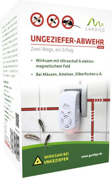Produktbild: Gardigo Insektenvertreiber Funktionsart Multifrequenz, Ultraschall Wirkungsbereich 230 m&sup2; 1 St.