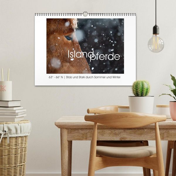 Produktbild: Islandpferde - Stolz und Stark durch Sommer und Winter (Wandkalender 2026 DIN A3 quer), CALVENDO Monatskalender