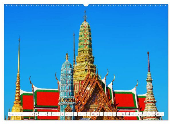 Produktbild: Bangkok - Thailands Hauptstadt in bunten Bildern (hochwertiger Premium Wandkalender 2026 DIN A2 quer), Kunstdruck in Hochglanz