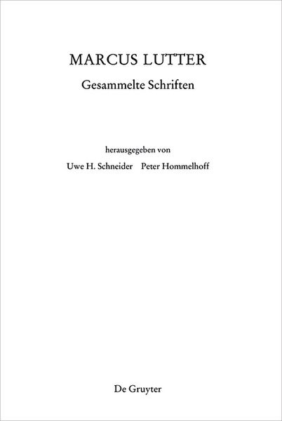 Produktbild: Marcus Lutter. Gesammelte Schriften