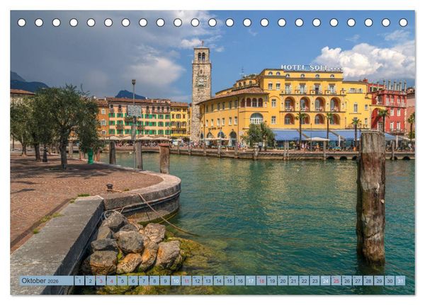 Produktbild: Gardasee, das Paradies im Norden Italiens (Tischkalender 2026 DIN A5 quer), CALVENDO Monatskalender