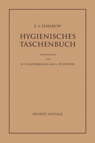 Produktbild: E. von Esmarch's Hygienisches Taschenbuch