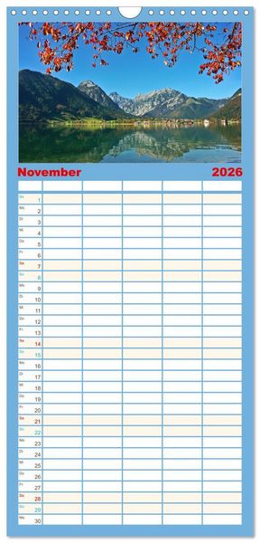 Produktbild: Familienplaner 2026 - Und ewig lockt der Achensee - Tirol mit 5 Spalten (Wandkalender, 21 x 45 cm) CALVENDO