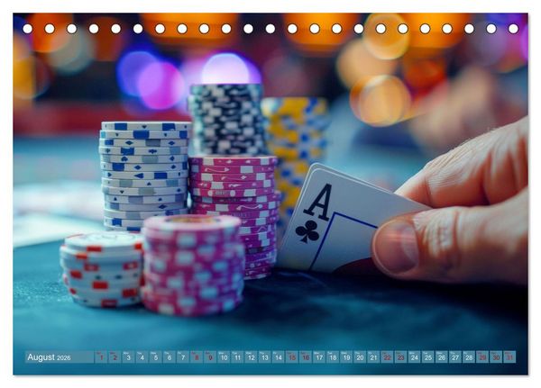 Produktbild: Texas Hold'em Poker Faces (Desk Calendar 2026 DIN A5 landscape), CALVENDO 12 Month DeskCalendar
