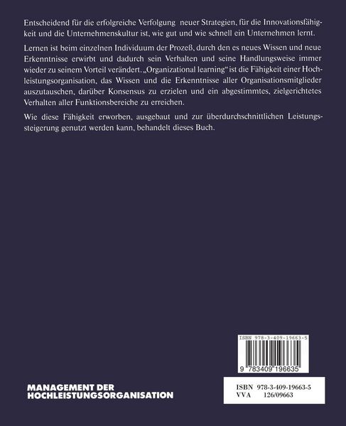 Produktbild: Management der Hochleistungsorganisation
