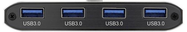 Produktbild: SpeaKa Professional 2 Port USB 3.2 Gen 1-Umschalter (USB 3.0) Grau