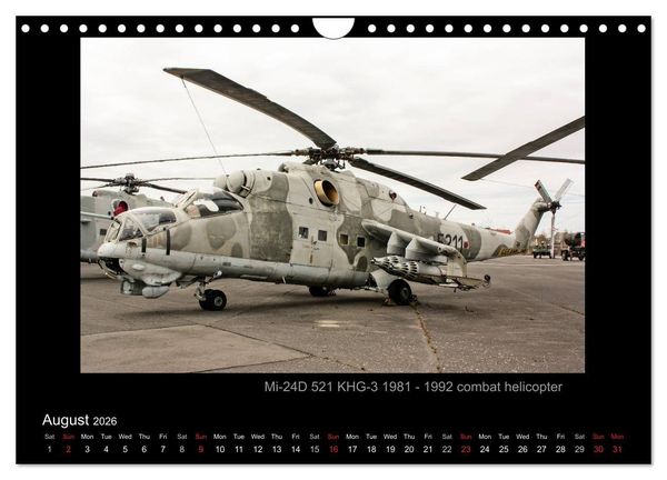 Produktbild: Airplanes and Helicopters of NVA 1957 - 1991 (Wall Calendar 2026 DIN A4 landscape), CALVENDO 12 Month Wall Calendar