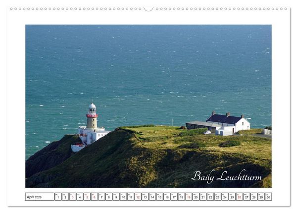 Produktbild: Irische Leuchtt&uuml;rme - Leuchtfeuer entlang Irlands wilder K&uuml;ste (hochwertiger Premium Wandkalender 2026 DIN A2 quer), Kunstdruck in Hochglanz
