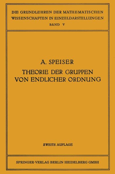 Produktbild: Die Theorie der Gruppen von Endlicher Ordnung