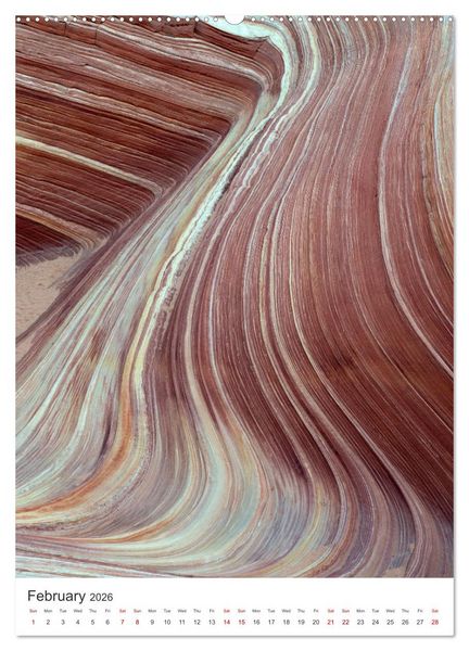 Produktbild: Paria Canyon The Wave (Wall Calendar 2026 DIN A2 portrait), CALVENDO 12 Month Wall Calendar
