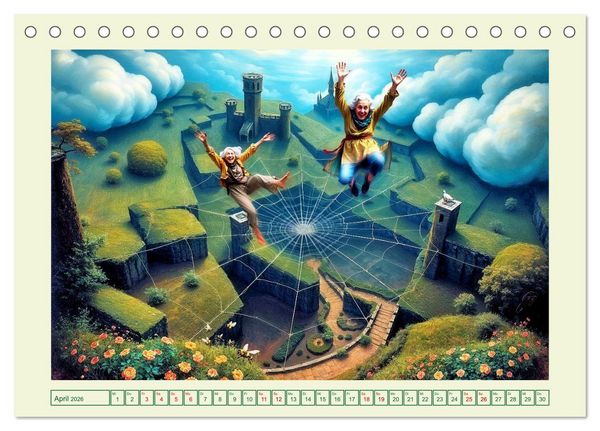 Produktbild: Die geheime Zauberwelt der alten Damen (Tischkalender 2026 DIN A5 quer), CALVENDO Monatskalender
