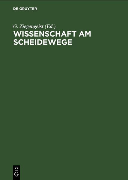 Produktbild: Wissenschaft am Scheidewege