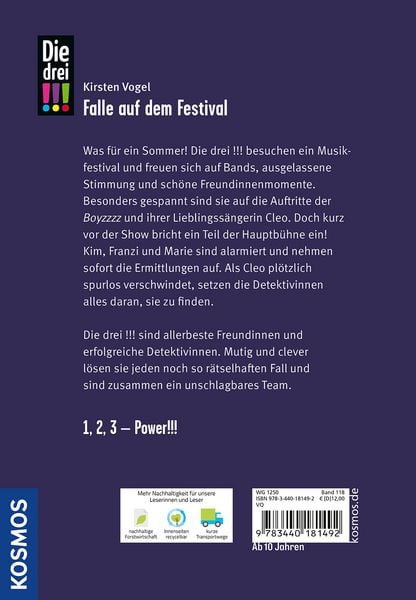Produktbild: Die drei !!!, 118, Falle auf dem Festival