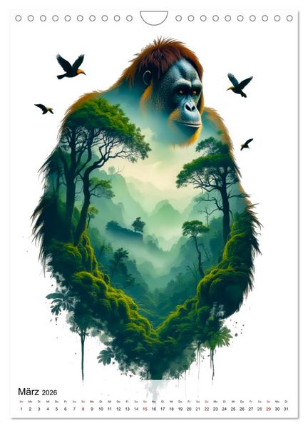 Produktbild: Im Bann der Wildnis (Wandkalender 2026 DIN A4 hoch), CALVENDO Monatskalender