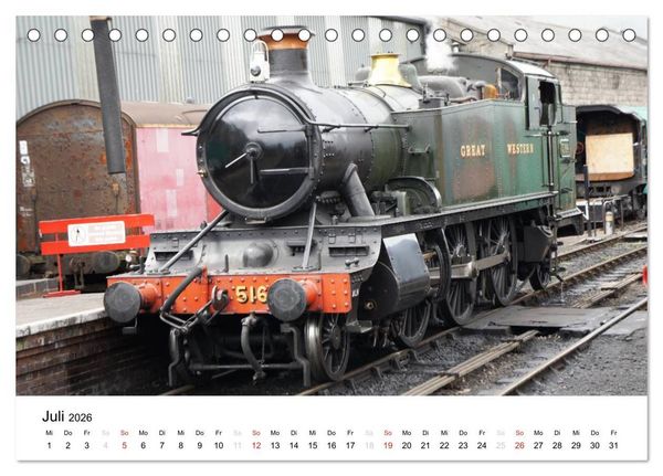 Produktbild: Nostalgische Eisenbahnen Englands (Tischkalender 2026 DIN A5 quer), CALVENDO Monatskalender