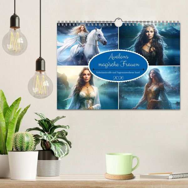 Produktbild: Avalons magische Frauen. Geheimnisvolle und Sagenumwobene Insel (Wandkalender 2026 DIN A4 quer), CALVENDO Monatskalender
