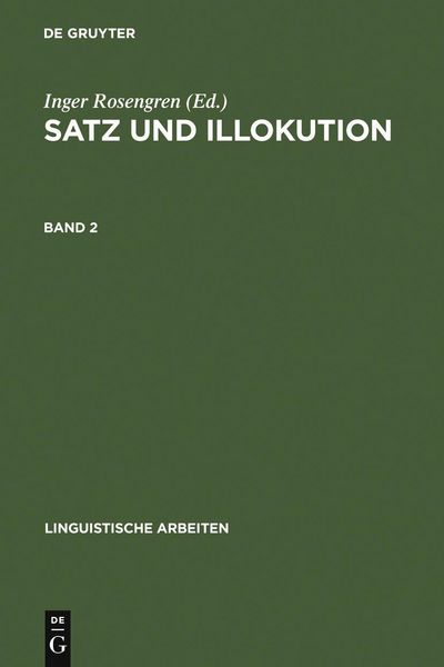 Produktbild: Satz und Illokution