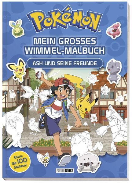 Pokémon: Mein großes Wimmel-Malbuch - Ash und seine Freunde, Taschenbuch von Pokémon, Panini, 9783833243653