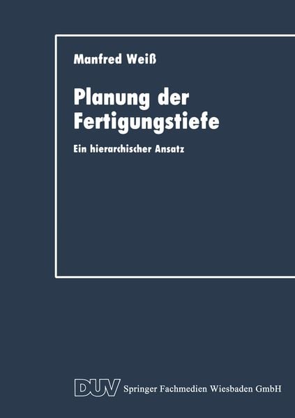 Produktbild: Planung der Fertigungstiefe