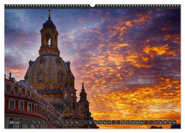 Produktbild: Dresden - Die Frauenkirche (hochwertiger Premium Wandkalender 2026 DIN A2 quer), Kunstdruck in Hochglanz