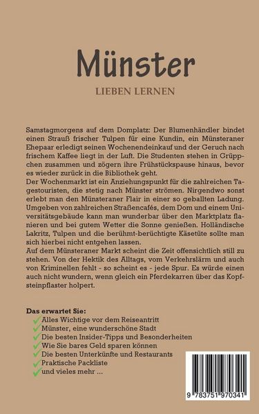 Produktbild: M&uuml;nster lieben lernen: Der perfekte Reisef&uuml;hrer f&uuml;r einen unvergesslichen Aufenthalt in M&uuml;nster inkl. Insider-Tipps, Tipps zum Geldsparen und Packliste