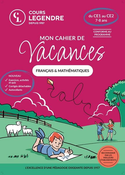Produktbild: Cours Legendre; Mon Cahier de Vacances Francais & Mathematiques: Du