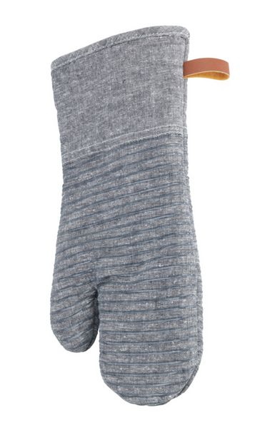 Produktbild: Topfhandschuhe Mod. Ada Stripes Grau, Silikonstreifen f&uuml;r sicheren Griff
