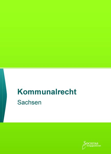 Produktbild: Kommunalrecht Sachsen
