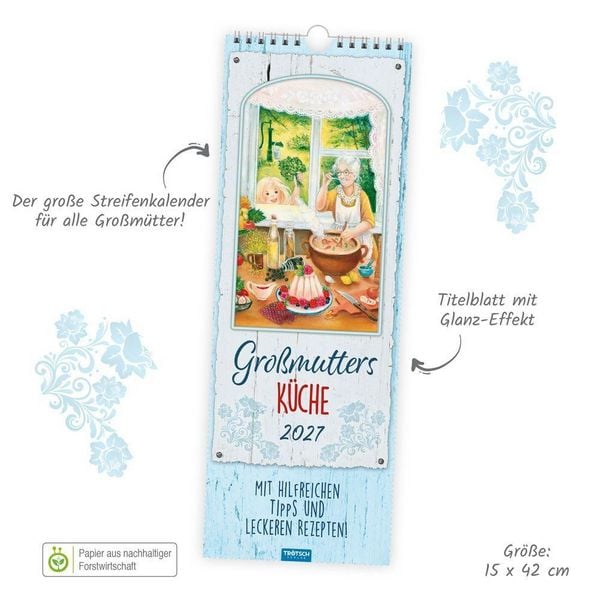 Produktbild: TR&Ouml;TSCH - Maxi-Streifenkalender Gro&szlig;mutters K&uuml;che 2027