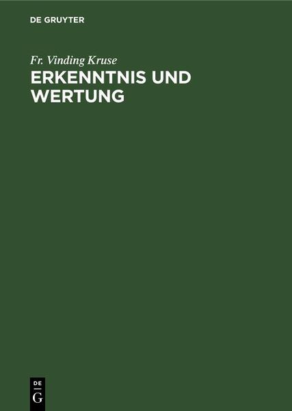 Produktbild: Erkenntnis und Wertung