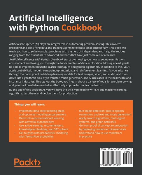Produktbild: Artificial Intelligence with Python Cookbook