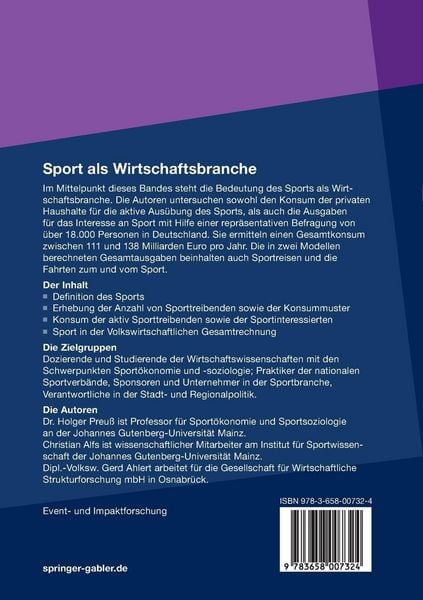 Produktbild: Sport als Wirtschaftsbranche