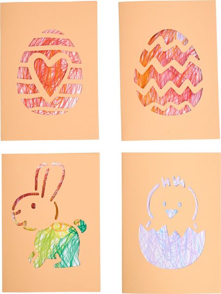 Produktbild: Bastelset - Erstes Malen Kritzelkarten Ostern
