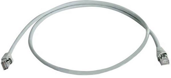 Produktbild: Teleg&auml;rtner 100008826 RJ45 Patchkabel CAT 6a S/FTP 7.50m Grau Flammwidrig, mit Rastnasenschutz, Paarschirm, doppelt geschirmt